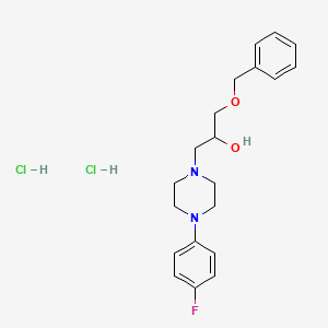molecular formula C20H27Cl2FN2O2 B5105172 1-(benzyloxy)-3-[4-(4-fluorophenyl)-1-piperazinyl]-2-propanol dihydrochloride 