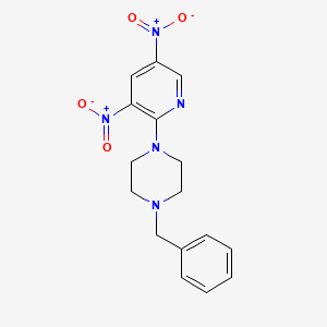 molecular formula C16H17N5O4 B5105183 1-benzyl-4-(3,5-dinitro-2-pyridinyl)piperazine 