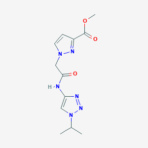 molecular formula C12H16N6O3 B5105190 methyl 1-{2-[(1-isopropyl-1H-1,2,3-triazol-4-yl)amino]-2-oxoethyl}-1H-pyrazole-3-carboxylate 