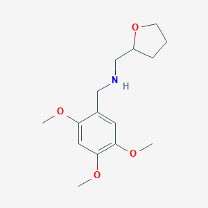 molecular formula C15H23NO4 B510520 (Tetrahydro-furan-2-ylmethyl)-(2,4,5-trimethoxy-benzyl)-amine CAS No. 669737-15-9