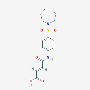 molecular formula C16H20N2O5S B510521 (2E)-4-{[4-(azepan-1-ylsulfonyl)phenyl]amino}-4-oxobut-2-enoic acid CAS No. 314284-80-5