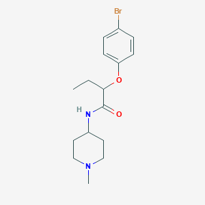 molecular formula C16H23BrN2O2 B5105225 2-(4-bromophenoxy)-N-(1-methyl-4-piperidinyl)butanamide 
