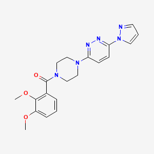 molecular formula C20H22N6O3 B5105238 3-[4-(2,3-dimethoxybenzoyl)-1-piperazinyl]-6-(1H-pyrazol-1-yl)pyridazine 