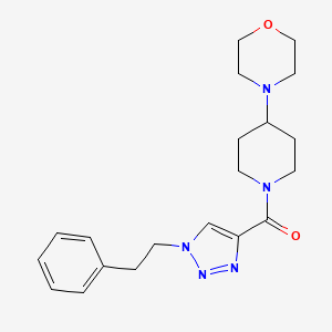 molecular formula C20H27N5O2 B5105245 4-(1-{[1-(2-phenylethyl)-1H-1,2,3-triazol-4-yl]carbonyl}-4-piperidinyl)morpholine 