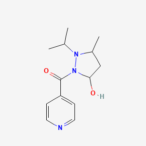 molecular formula C13H19N3O2 B5105254 2-isonicotinoyl-1-isopropyl-5-methyl-3-pyrazolidinol 