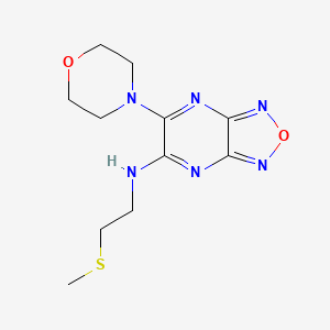 molecular formula C11H16N6O2S B5105259 N-[2-(methylthio)ethyl]-6-(4-morpholinyl)[1,2,5]oxadiazolo[3,4-b]pyrazin-5-amine 