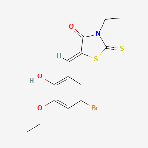 5-(5-bromo-3-ethoxy-2-hydroxybenzylidene)-3-ethyl-2-thioxo-1,3-thiazolidin-4-one