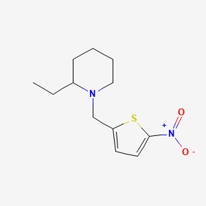2-ethyl-1-[(5-nitro-2-thienyl)methyl]piperidine