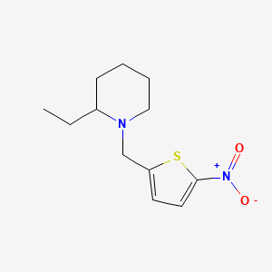 molecular formula C12H18N2O2S B5105285 2-ethyl-1-[(5-nitro-2-thienyl)methyl]piperidine 