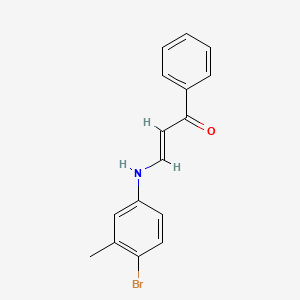 molecular formula C16H14BrNO B5105297 3-[(4-bromo-3-methylphenyl)amino]-1-phenyl-2-propen-1-one 