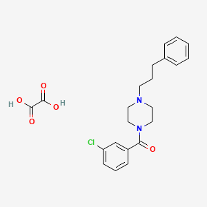 molecular formula C22H25ClN2O5 B5105301 1-(3-chlorobenzoyl)-4-(3-phenylpropyl)piperazine oxalate 