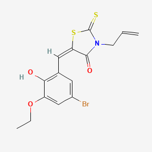 molecular formula C15H14BrNO3S2 B5105308 3-allyl-5-(5-bromo-3-ethoxy-2-hydroxybenzylidene)-2-thioxo-1,3-thiazolidin-4-one 