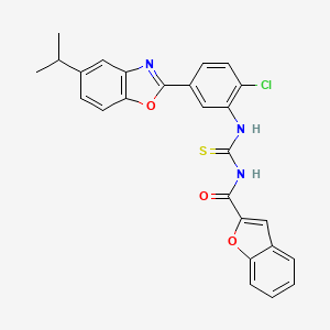 N-({[2-chloro-5-(5-isopropyl-1,3-benzoxazol-2-yl)phenyl]amino}carbonothioyl)-1-benzofuran-2-carboxamide