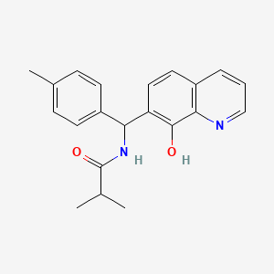 molecular formula C21H22N2O2 B5105325 N-[(8-hydroxy-7-quinolinyl)(4-methylphenyl)methyl]-2-methylpropanamide 