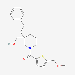 molecular formula C21H27NO3S B5105343 [1-{[5-(methoxymethyl)-2-thienyl]carbonyl}-3-(2-phenylethyl)-3-piperidinyl]methanol 