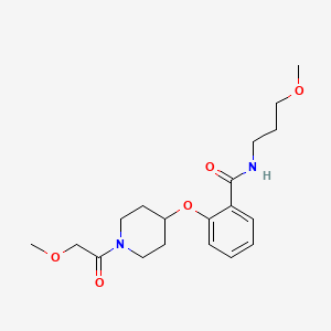 2-{[1-(methoxyacetyl)-4-piperidinyl]oxy}-N-(3-methoxypropyl)benzamide