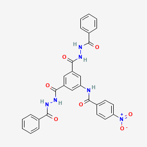 N-{3,5-bis[(2-benzoylhydrazino)carbonyl]phenyl}-4-nitrobenzamide