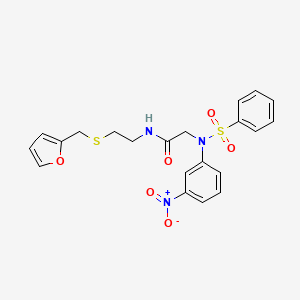 N~1~-{2-[(2-furylmethyl)thio]ethyl}-N~2~-(3-nitrophenyl)-N~2~-(phenylsulfonyl)glycinamide