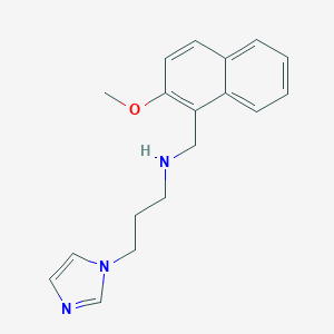 molecular formula C18H21N3O B510540 3-(1H-imidazol-1-yl)-N-[(2-methoxy-1-naphthyl)methyl]-1-propanamine CAS No. 940201-31-0