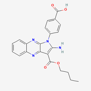 4-[2-amino-3-(butoxycarbonyl)-1H-pyrrolo[2,3-b]quinoxalin-1-yl]benzoic acid