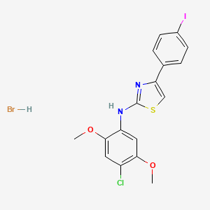 N-(4-chloro-2,5-dimethoxyphenyl)-4-(4-iodophenyl)-1,3-thiazol-2-amine hydrobromide