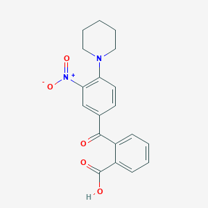 molecular formula C19H18N2O5 B5105477 2-[3-nitro-4-(1-piperidinyl)benzoyl]benzoic acid 