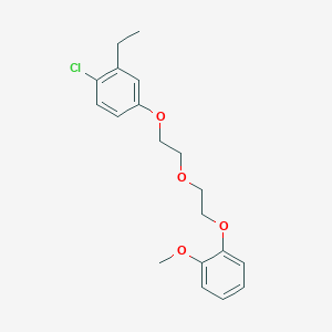 molecular formula C19H23ClO4 B5105484 1-chloro-2-ethyl-4-{2-[2-(2-methoxyphenoxy)ethoxy]ethoxy}benzene 