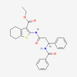 molecular formula C27H28N2O4S B5105501 ethyl 2-{[3-(benzoylamino)-3-phenylpropanoyl]amino}-4,5,6,7-tetrahydro-1-benzothiophene-3-carboxylate 