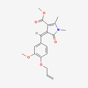 molecular formula C19H21NO5 B5105503 methyl 4-[4-(allyloxy)-3-methoxybenzylidene]-1,2-dimethyl-5-oxo-4,5-dihydro-1H-pyrrole-3-carboxylate 