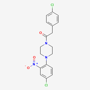 1-(4-chloro-2-nitrophenyl)-4-[(4-chlorophenyl)acetyl]piperazine