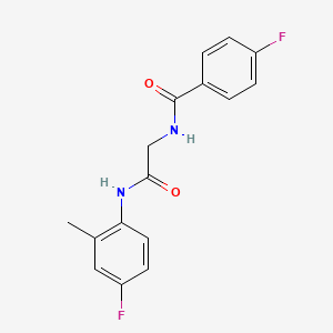 4-fluoro-N-{2-[(4-fluoro-2-methylphenyl)amino]-2-oxoethyl}benzamide