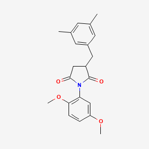 1-(2,5-dimethoxyphenyl)-3-(3,5-dimethylbenzyl)-2,5-pyrrolidinedione