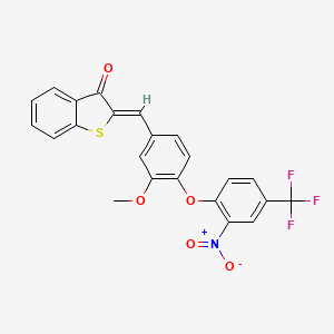 2-{3-methoxy-4-[2-nitro-4-(trifluoromethyl)phenoxy]benzylidene}-1-benzothiophen-3(2H)-one