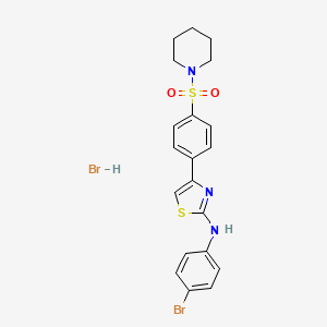 molecular formula C20H21Br2N3O2S2 B5105542 N-(4-bromophenyl)-4-[4-(1-piperidinylsulfonyl)phenyl]-1,3-thiazol-2-amine hydrobromide 