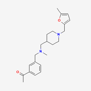 molecular formula C22H30N2O2 B5105552 1-(3-{[methyl({1-[(5-methyl-2-furyl)methyl]-4-piperidinyl}methyl)amino]methyl}phenyl)ethanone 