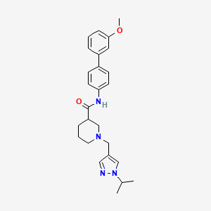 molecular formula C26H32N4O2 B5105576 1-[(1-isopropyl-1H-pyrazol-4-yl)methyl]-N-(3'-methoxy-4-biphenylyl)-3-piperidinecarboxamide 