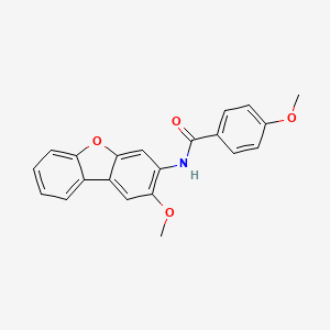 molecular formula C21H17NO4 B5105608 4-methoxy-N-(2-methoxydibenzo[b,d]furan-3-yl)benzamide 