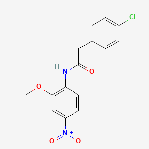molecular formula C15H13ClN2O4 B5105629 2-(4-chlorophenyl)-N-(2-methoxy-4-nitrophenyl)acetamide 