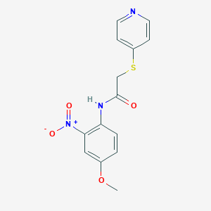 N-(4-methoxy-2-nitrophenyl)-2-(4-pyridinylthio)acetamide