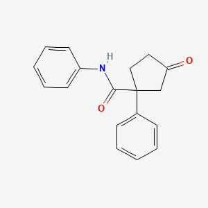 molecular formula C18H17NO2 B5105653 3-oxo-N,1-diphenylcyclopentanecarboxamide 