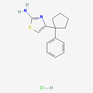 molecular formula C14H17ClN2S B5105656 4-(1-phenylcyclopentyl)-1,3-thiazol-2-amine hydrochloride 