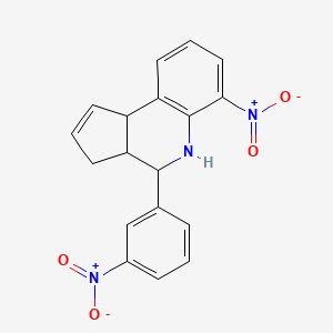 molecular formula C18H15N3O4 B5105660 6-nitro-4-(3-nitrophenyl)-3a,4,5,9b-tetrahydro-3H-cyclopenta[c]quinoline 