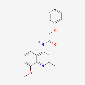 molecular formula C19H18N2O3 B5105670 N-(8-methoxy-2-methyl-4-quinolinyl)-2-phenoxyacetamide 