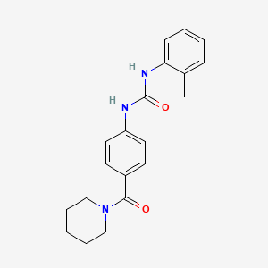 N-(2-methylphenyl)-N'-[4-(1-piperidinylcarbonyl)phenyl]urea