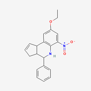molecular formula C20H20N2O3 B5105721 8-ethoxy-6-nitro-4-phenyl-3a,4,5,9b-tetrahydro-3H-cyclopenta[c]quinoline 