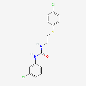 molecular formula C15H14Cl2N2OS B5105725 N-(3-chlorophenyl)-N'-{2-[(4-chlorophenyl)thio]ethyl}urea 