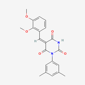 5-(2,3-dimethoxybenzylidene)-1-(3,5-dimethylphenyl)-2,4,6(1H,3H,5H)-pyrimidinetrione