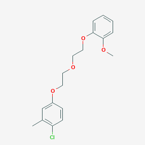 molecular formula C18H21ClO4 B5105774 1-chloro-4-{2-[2-(2-methoxyphenoxy)ethoxy]ethoxy}-2-methylbenzene 