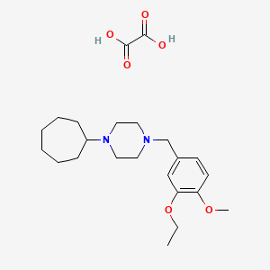 1-cycloheptyl-4-(3-ethoxy-4-methoxybenzyl)piperazine oxalate
