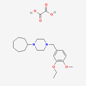 molecular formula C23H36N2O6 B5105777 1-cycloheptyl-4-(3-ethoxy-4-methoxybenzyl)piperazine oxalate 